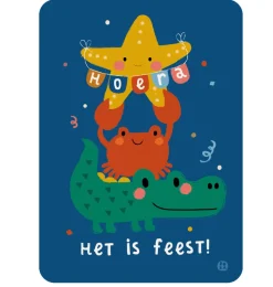 By-Bora -Karte Hurra, es ist eine Party- Kuscheltiere < 15 Euro