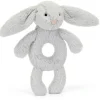 Jellycat knuffels Jellycat Bashful Hasenrassel / Silber- Kaninchen Und Hasen