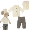 Maileg Bekleidungsset Koch / Chefkoch großer Bruder- Kleidung Für Die Maileg-mäuse|Puppenhaus Und Mäusehaus
