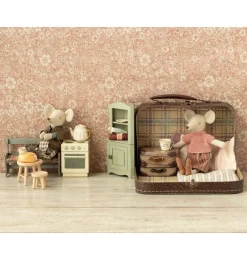 Maileg Bekleidungsset Opa Maus mit Koffer- Puppenhaus Und Mäusehaus|Maileg Vater Und Mutter Maus / Opa Und Oma Maus