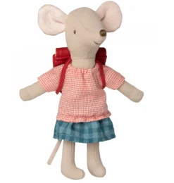Maileg Big Sister Dreirad Maus mit roter Tasche- Maileg Big Sister Mäuse, Kleidung Und Zubehör|Mädchen
