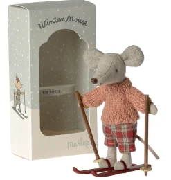 Maileg Big Sister Maus mit Skiset- Puppenhaus Und Mäusehaus|Maileg Big Sister Mäuse, Kleidung Und Zubehör