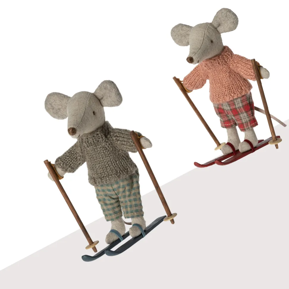 Maileg Big Sister Maus mit Skiset- Puppenhaus Und Mäusehaus|Maileg Big Sister Mäuse, Kleidung Und Zubehör