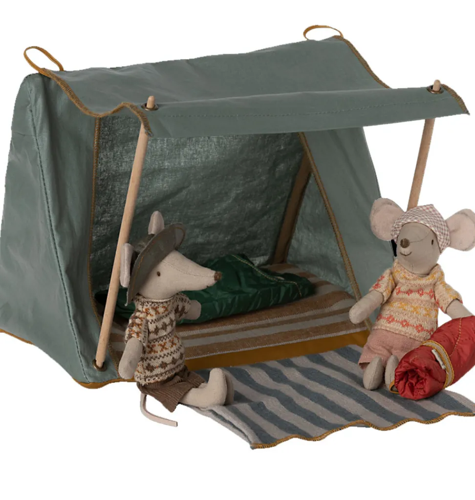 Maileg Happy Camper Zelt für die Mäuse- Puppenmöbel Und Zubehör|Puppenhaus Und Mäusehaus