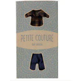 Maileg Kleidungsset Vater Maus / Kariertes Hemd und Jeans- Kleidung Für Die Maileg-mäuse|Puppenhaus Und Mäusehaus