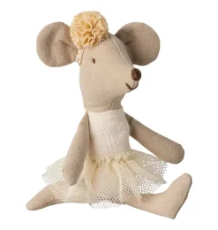 Maileg kleine Schwester Ballerina-Maus / gebrochenes Weiß- Puppenhaus Und Mäusehaus|Mädchen