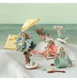Maileg Mäuse Urlaub Strandset- Puppenhaus Und Mäusehaus