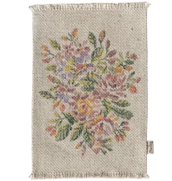 Maileg Teppich Blumen mittelgroß- Puppenmöbel Und Zubehör|Puppenhaus Und Mäusehaus