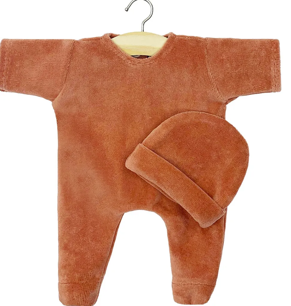 Minikane Ensemble Babys Dors Bien / Velours Nikky Marsala- Kleidung Für Die Minikane Babys Von 28 Cm|Minikane Kollektion Babys 28 Cm