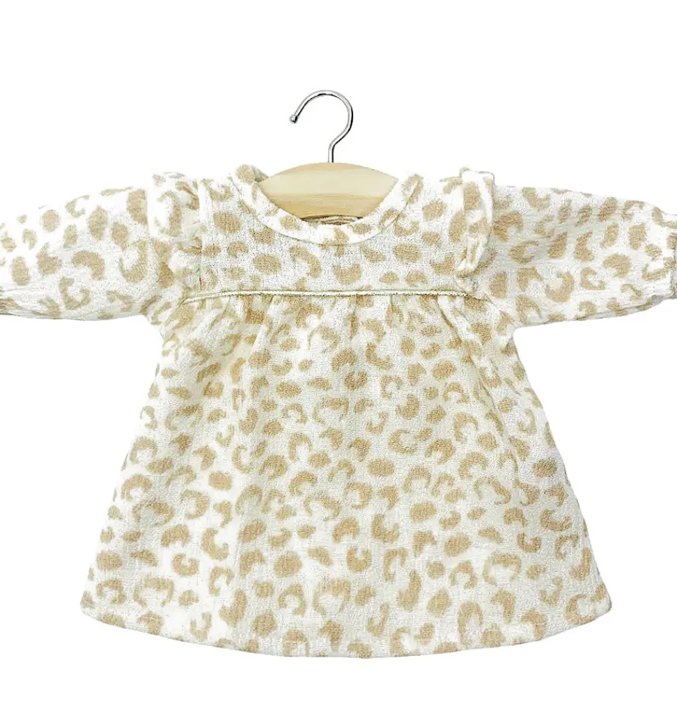 Minikane Gordi-Kleid / Robe Mélodie aus Crépon Féline mit Lurex-Paspelierung- Gordi Puppenkleidung|Minikane Puppenkleidung Für Gordis, Gordi Debout, Amigas, Babys, Les Minis & Peque