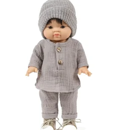 Minikane Gordi-Puppen und Bambinis graue Strickmütze Marius- Gordi Puppenkleidung|Minikane Puppenkleidung Für Gordis, Gordi Debout, Amigas, Babys, Les Minis & Peque