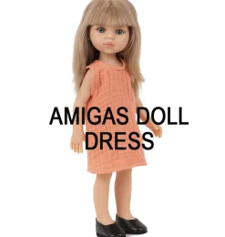 Minikane -Kleid für Amigas-Puppen / Papaya- Amigas Puppenkleidung Und Schuhe|Minikane Puppen, Möbel Und Accessoires