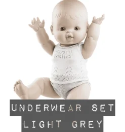 Paola Reina poppen Paola Reina Baby Gordi Unterwäsche Set grau- Paola Reina Gordi Babypuppen|Mädchen